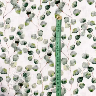 Double gauze/musselin Little eucalyptus flowers digital print ORGANIC