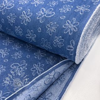 JEANS DENIM JACQUARD Flower dark jeans