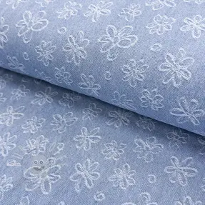 JEANS DENIM JACQUARD Flower light jeans