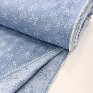 JEANS DENIM JACQUARD Flower light jeans