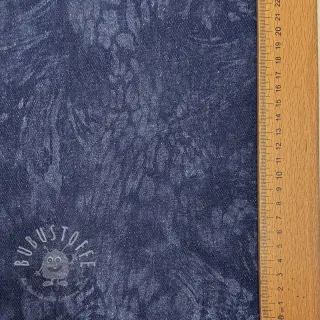 JEANS DENIM HEAVY Animal printed dark blue