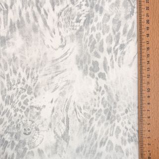 JEANS DENIM HEAVY Animal printed offwhite