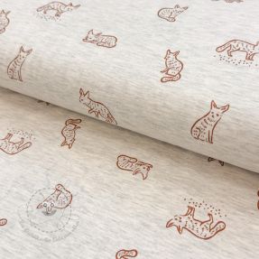 Jersey Hidden foxie ecru melange