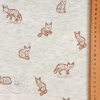 Jersey Hidden foxie ecru melange