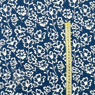 Sweat kuschel SOFT Imprint flowers petrol