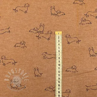 Sweat kuschel Dogs camel melange