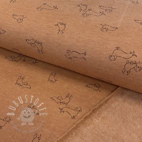 Sweat kuschel Dogs camel melange