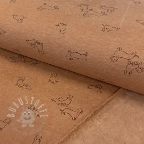 Sweat kuschel Dogs camel melange