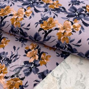 Sweatstoff Huge flowers lilac digital print