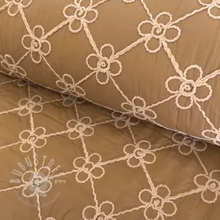 Steppstoffe Flower design light brown