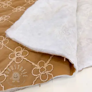Steppstoffe Flower design light brown