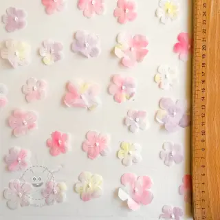 Feintüll RETRO Flowers light pink