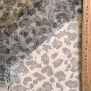 Feintüll Panther offwhite