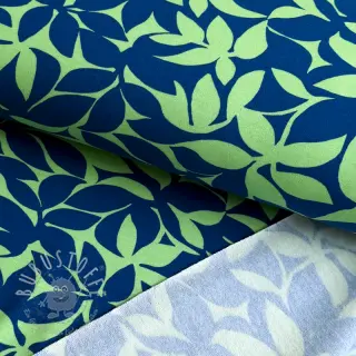 Sweat kuschel SOFT Leaves green navy