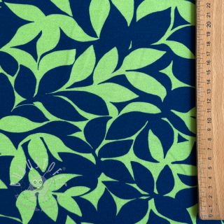Sweat kuschel SOFT Leaves green navy