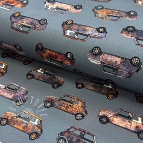 Dekostoff Cars blue shadow digital print