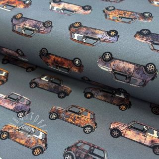 Dekostoff Cars blue shadow digital print