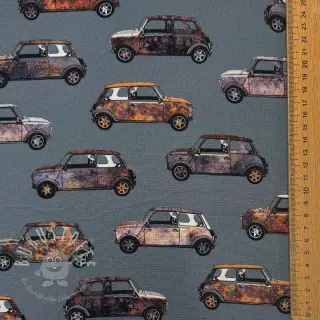 Dekostoff Cars blue shadow digital print