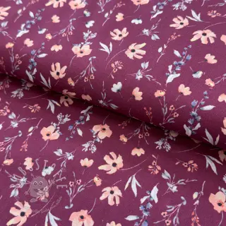 Baumwollstoff Flowers berry digital print
