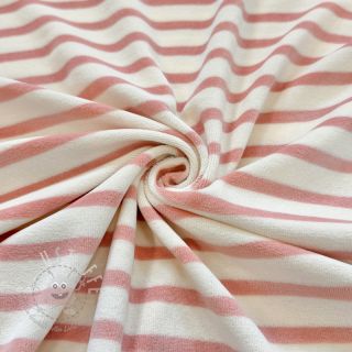Nicky stoff YARN DYED Stripe rose