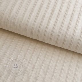 Baumwollstoff LINEN JACQUARD Stripes beige