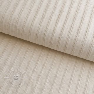 Baumwollstoff LINEN JACQUARD Stripes beige