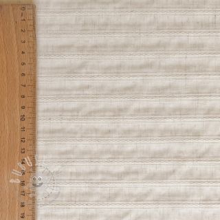 Baumwollstoff LINEN JACQUARD Stripes beige