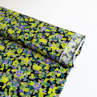 Viskosestoff RADIANCE Flowers green