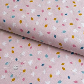 Baumwollstoff Little birds powder