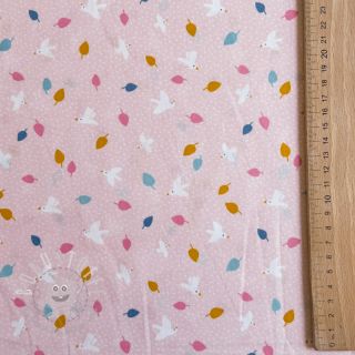 Baumwollstoff Little birds powder