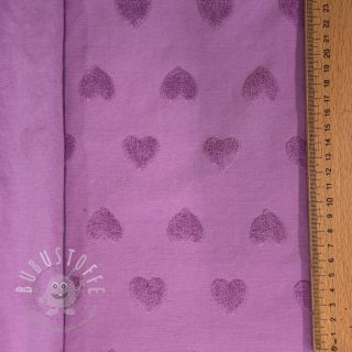 Kuschelfrottee Hearts lilac