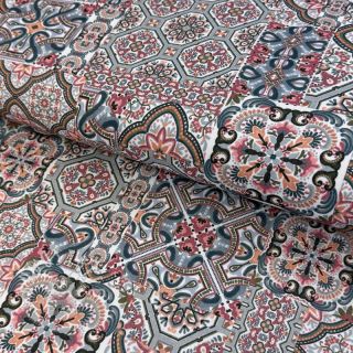 Dekostoff Mozaic navy digital print