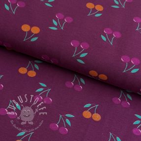 Jersey GLITTER Cherries berry