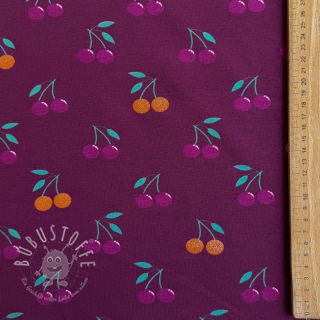 Jersey GLITTER Cherries berry