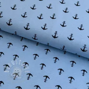 Jersey GLITTER Anchor light blue