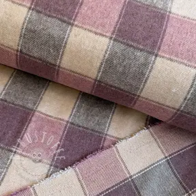 Damenkostümstoff YARN DYED BRUSHED Check blush