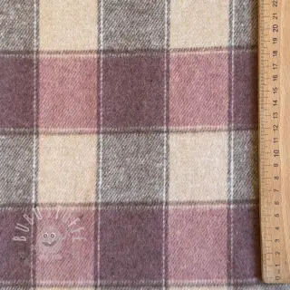 Damenkostümstoff YARN DYED BRUSHED Check blush