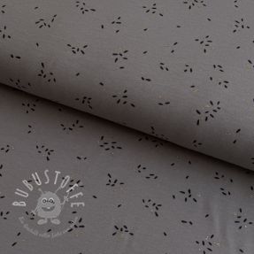 Jersey GLITTER Stripes rock grey