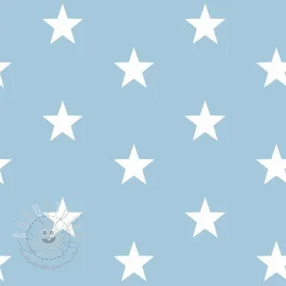 Baumwollstoff Stars light blue