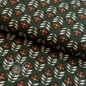 Dekostoff Flowers old green