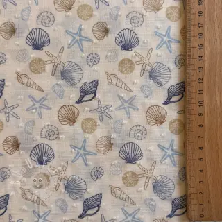 Baumwollstoff DOBBY Shells digital print