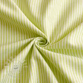 Leinen mit Baumwolle Stripe lime