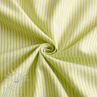 Leinen mit Baumwolle Stripe lime