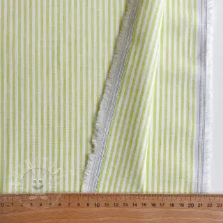 Leinen mit Baumwolle Stripe lime