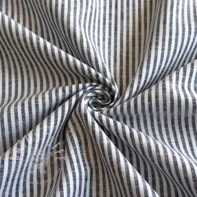 Leinen mit Baumwolle Stripe navy