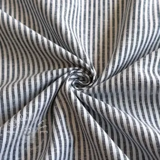 Leinen mit Baumwolle Stripe navy