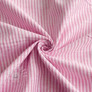Leinen mit Baumwolle Stripe fuchsia