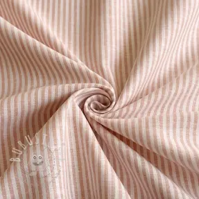 Leinen mit Baumwolle Stripe rose