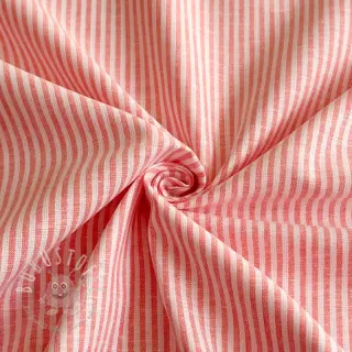 Leinen mit Baumwolle Stripe salmon
