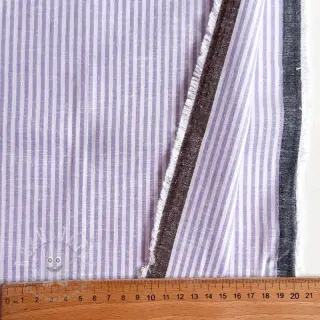 Leinen mit Baumwolle Stripe purple
